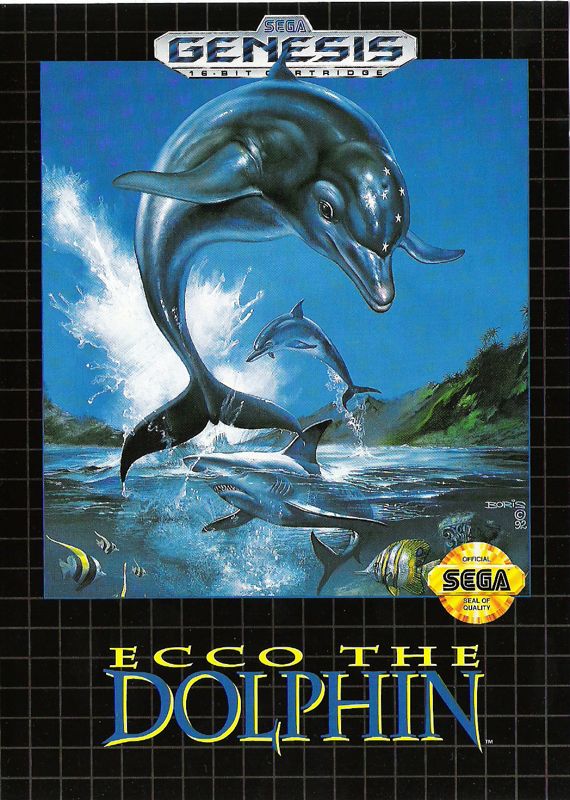 Ecco the Dolphin box art for Sega Mega Drive